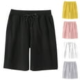 thumbnail image 5 of Chiccall Shorts for Men Big and Tall Casual Loose Elastic Waist Drawstring Summer Beach Cargo Shorts with Pockets, 5 of 5