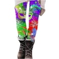 thumbnail image 2 of Feancey Daily Sales Clearance Mardi Gras Women's High Waisted Leggings Novelty Mask Print Carnival Party Tights Stretchy Casual Tummy Control Holiday Workout Yoga Pants Multicolor XL, 2 of 7