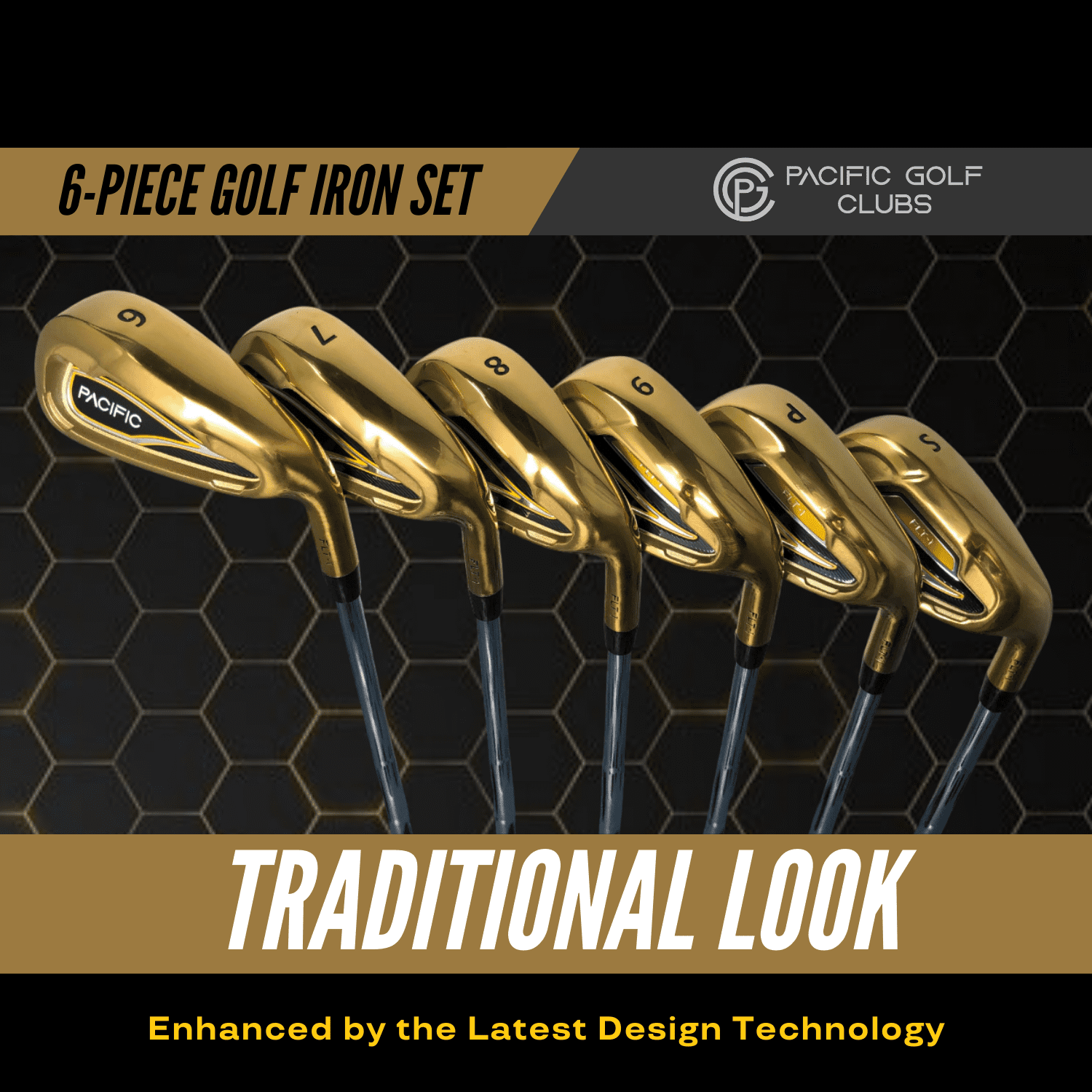 PACIFIC GOLF CLUB 3点セット Pacific Golf Clubs FLT-1 Gold Iron Set #6 7 8 9 PW SW
