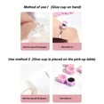thumbnail image 3 of 200PCS Extension Cup for Eyelash Glue - Disposable, Hygienic, Convenient Size,  Shaped Interior, PP Material, Lightweight, Portable with a Lid for On the Go Use, 3 of 7
