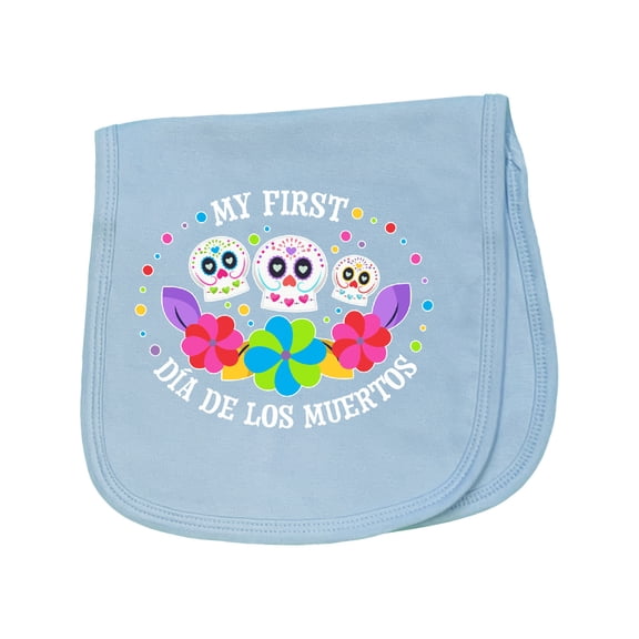 Inktastic My 1st DÃÂa De Los Muertos with Sugar Skulls and Flowers Baby Burp Cloth
