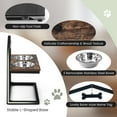 thumbnail image 6 of Gymax Elevated Dog Bowls Feeder Adjustable Raised Bowls Stand with 5 Heights Coffee, 6 of 10
