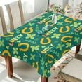 thumbnail image 4 of Saint Patrick Clover Tablecloth Rectangle Colorful Table Cloth Large Square Table Cover for Dining Kitchen Party 60"x90" Decor Gift, 4 of 7