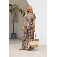 thumbnail image 5 of WIHOLL Two Piece Sets for Women Vacation Spring Outfits Summer Casual Trendy Cozy Rolled Short Sleeve Wide Leg Pants Sweatsuit, 5 of 11