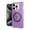 Purple, variant on Designed for Apple iPhone 15 Plus (6.7") Magnetic Ring Circle Bling Chrome 3in1 Hybrid [Compatible with Magsafe] Transparent Shockproof Phone Case Cover [Clear]