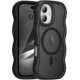 thumbnail image 1 of Funda magnética para iPhone 16, compatible con MagSafe, diseño de marco ondulado transparente 2025, funda protectora de borde suave, bonita, transparente, mate, a prueba de golpes, 1 of 7