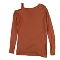 thumbnail image 2 of bar III Womens Strappy Knit Blouse, Orange, X-Large, 2 of 2