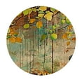 thumbnail image 4 of HAOXIT Watercolor Flower Round Elastic Fitted Tablecloth, Soft Colored and Leaves on Misty Retro Backdrop Nature Art, for Kitchen Dinning Tabletop Outdoor Picnic, Fits Round Table 31-35, 4 of 8