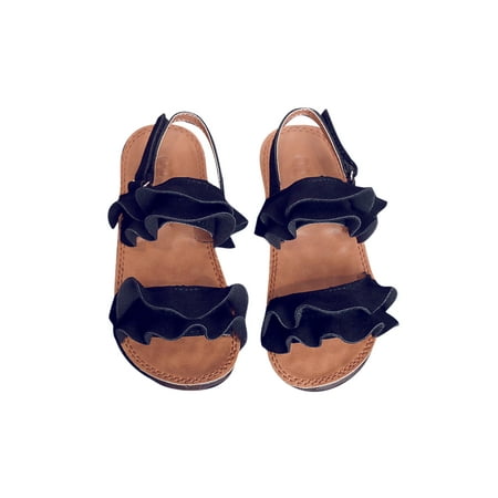 

Avamo Girl s Beach Cute Ankle Strap Flats Kids Outdoor Fashion Casual Flat Heels Shoes