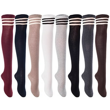 

Lovely Annie Women s 4 Pairs Cute Knee High Cotton Socks.