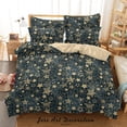 thumbnail image 3 of 3D Hand Drawn Golden Star Quilt Cover Set Bedding Set Duvet Cover Pillowcases, 3 of 3