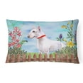 thumbnail image 1 of Carolines Treasures CK1255PW1216 Bull Terrier Spring Canvas Fabric Decorative Pillow, 1 of 3