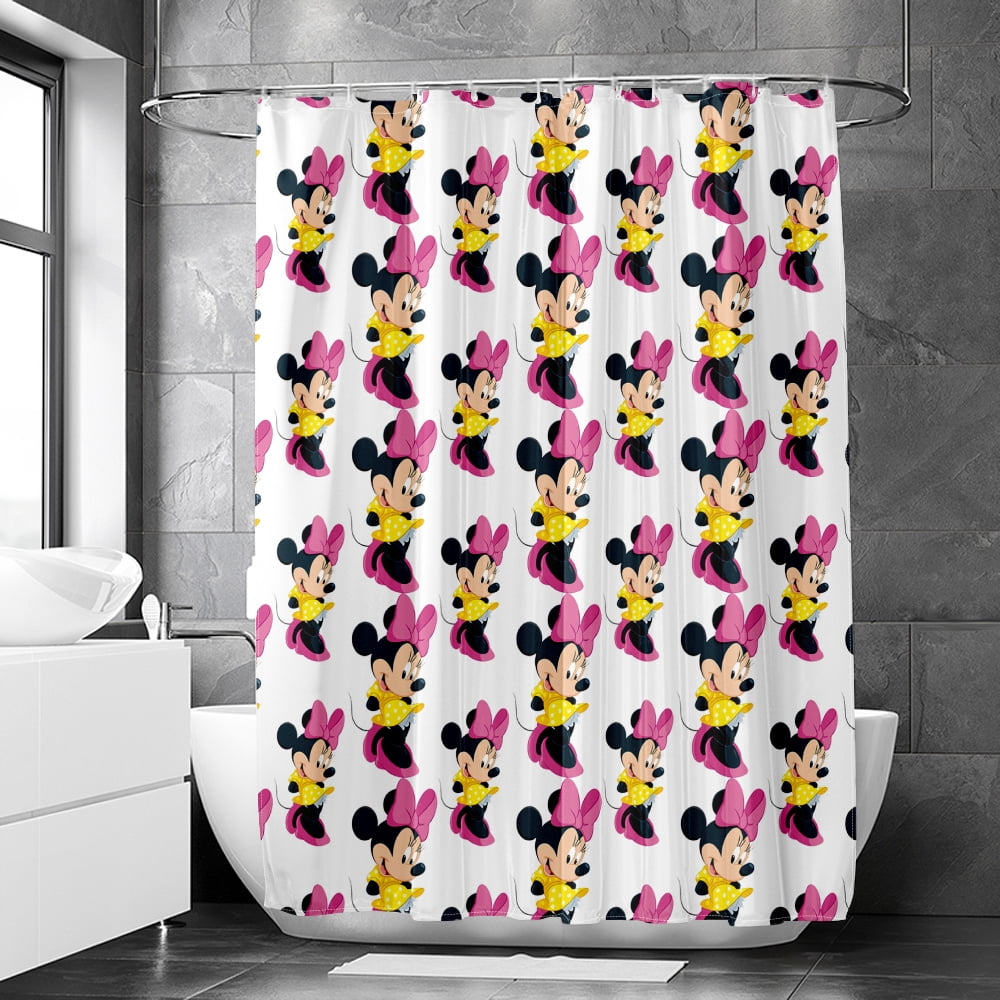 Disney Mickey and Minnie Mickey Mouse Tropical Shower Curtain, Colorful