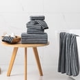 thumbnail image 5 of Green Essen 4 Pack Bath Towel Set Soft Bath Sheet 650 GSM Thick Oversized Bath Shower Towels 35"x70" Absorbent Large Bathroom Towels Quick Dry Microfiber Towels Set for Hotel SPA,Black, 5 of 7