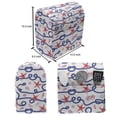 thumbnail image 4 of Starfish Stand Mixer Cover, Nautical Pattern with Navy Marine Rope Red Starfish Shells Scallops Seahorses, Kitchen Appliance Organizer Bag Cover with Pockets, 5 Quarts, Multicolor, by Ambesonne, 4 of 4