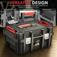 thumbnail image 2 of ‎2pcs Tool Boxes Set - Lockable Organizer Storage Portable Toolbox with Removable Tray for Workshop Garage & Household, Large Capacity, 2 of 5