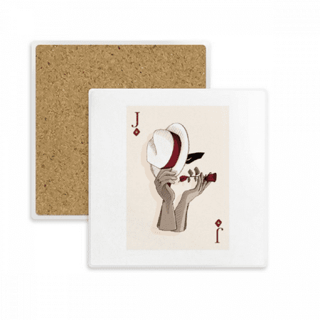 

playing cards j pattern square coaster cup mat mug subplate holder insulation stone