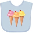 thumbnail image 3 of Inktastic 3 Scoops of Ice Cream Girls Baby Bib, 3 of 4