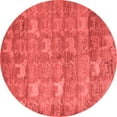 thumbnail image 1 of Ahgly Company Indoor Round Abstract Red Modern Area Rugs, 6' Round, 1 of 4