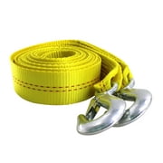 4.5T, 2 ''x20 Ft Polyester Tow Strap Rope 2 Hooks 10000lb Towing Recovery