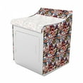 thumbnail image 2 of Colorful Washer Cover, Cartoon Style Nature Depiction with Abstract Flowers and Leaves Drawing, Decorative Accent for Laundromats, 29" x 28" x 40", Multicolor, by Ambesonne, 2 of 3