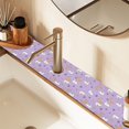 thumbnail image 2 of Yayeee Faucet Mat for Kitchen Sink 14.7" Diatomite Long Splash Guard Pad, Purple Cartoon Rabbit Pattern, 2 of 7