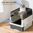 thumbnail image 4 of Fully Enclosed Cat Litter Box + Mat, Black/20.5*13.8in, 4 of 8