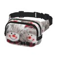 thumbnail image 2 of Honeii Christmas Snowman With Hat Print Square Double Layer Waist Bag,Waist Belt Bag Fashion Fanny Women and Men,For Travel Running Hiking Walking, 2 of 9