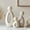 White, variant on Creative Family of 3 Figurines - 3 Pcs Modern Sculptures Home Decorations, TV Stand Decor Bookshelf Gifts for Shelves Entry Way Statues for Home Decor Living Room (#A, White)