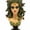 Red-Green Tights, variant on Halloween Ghost Wine Night Decor, Witch Ghost Figurine Seated On Pumpkin with Wine Glass Skull Ornament, Whimsical Halloween Tabletop Ornament for Home Mantel Shelf Decor