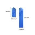 thumbnail image 2 of INSPIRE CHIC Women's Satin Shiny Opera Length Gloves Pleated Full Finger Long Evening Glove One Size Blue, 2 of 6