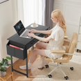 thumbnail image 2 of Computer Desk with Drawers, 32 Inch Gaming Desk Home Office Desk, Small Work Desk Simple Study Writing Table PC Desks with Drawer Storage Shelves for Living Room Bedroom Home Office, 2 of 6