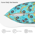 thumbnail image 5 of KLL Cartoon Monster Truck Decorative Throw Pillow Covers Velvet Soft for Couch Sofa Bedroom Living Room Outdoor - 18"x18", 5 of 8