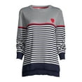 thumbnail image 5 of EV1 from Ellen DeGeneres Heart Stripe Hi-Low Sweater Women's, 5 of 9