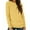 Yellow, variant on Hrsba Womens Long Sleeved Round Neck Top Solid Color Long Sleeve Layered Sleeve Pullover Undershirt Top For Fall Winter