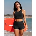 thumbnail image 3 of Shorts de baño CRZ YOGA tiro alto 6 cm secado rápido negro M, 3 of 5