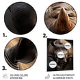 thumbnail image 3 of Designart "African King & Rhinoceros Beast Depiction" Animals Metal Art Living Room, 3 of 5