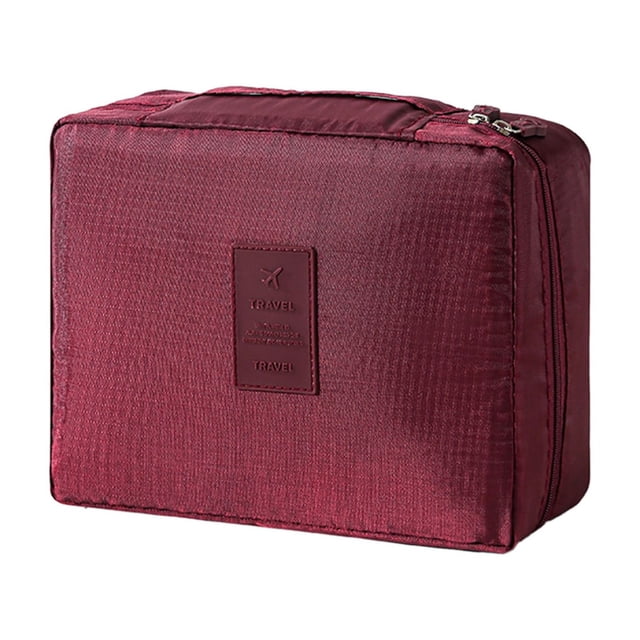 Neceser organizador de maquillaje, estuche de aseo impermeable con asa, bolsa de viaje portátil para cosméticos, artículos de aseo, cuidado personal, hogar, baño, uso al aire libre.