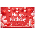 thumbnail image 6 of Romantic Heart Design Birthday Decor Love Theme Celebration Banner for Anniversary Party Indoor Decoration Special Occasion, 6 of 7