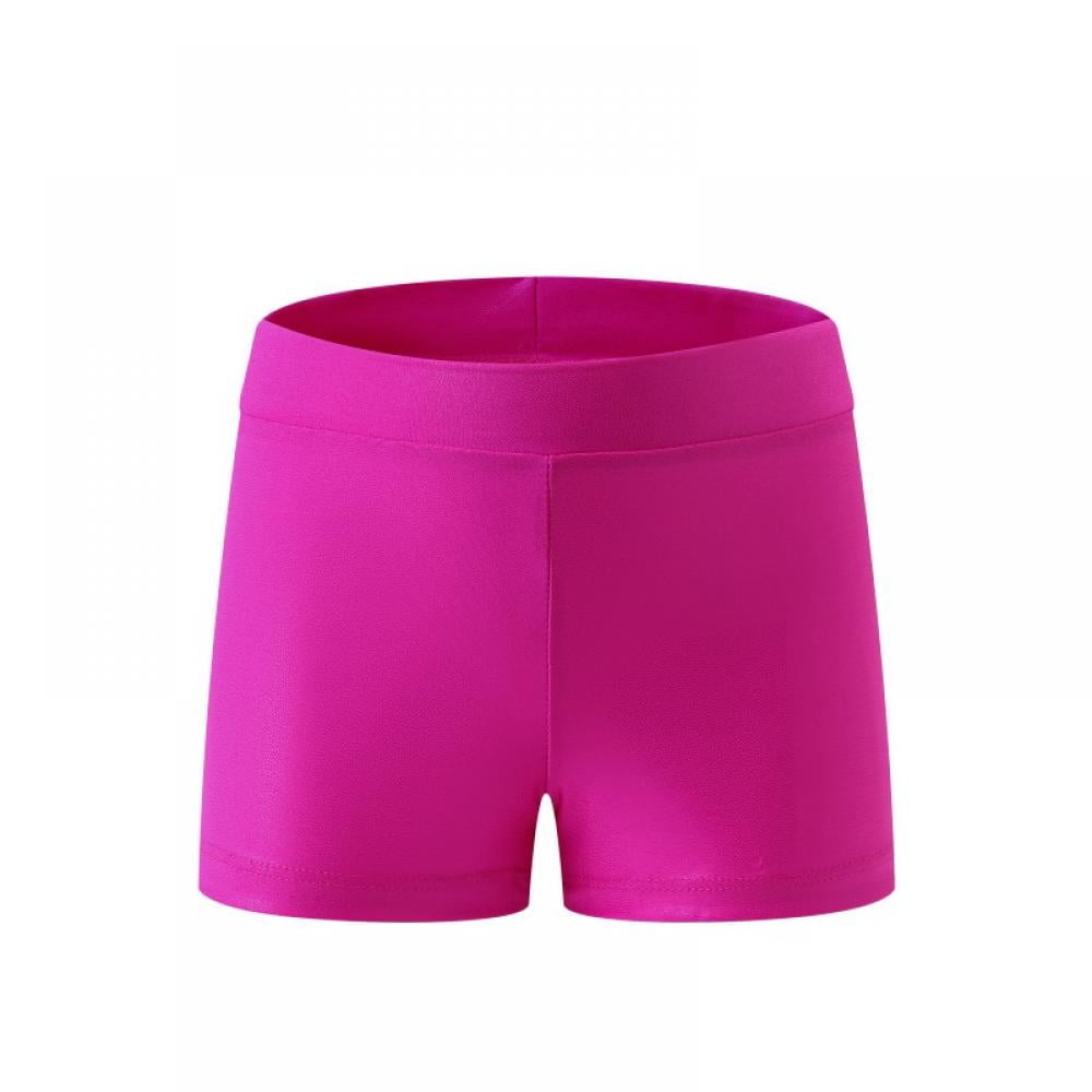 3 Pack Toddler Little Girls Glitter Athletic Gymnastics Shorts, Uccdo