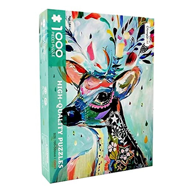 1000 piezas rompecabezas para adultos rompecabezas coloridos venados rompecabezas animales Chengqism CHengQiSM