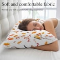 thumbnail image 5 of Orange Leaves Fall Pillow Covers, Linen Long Throw Pillow Case, Branches Birds Pine Cones Holiday Pillow Protector Decorative Cushion Cover for Living Room/Bedroom 16" x 24", 5 of 8