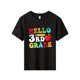 thumbnail image 3 of Young Boy's/Girls "Hello 3rd Grade” Cotton Graphic Tees, Back To School Clothes Girls, Summer Tops With Colorful School Theme, Gift For First Day of School, Fun and Whimsical Kids Clothes Girls, 3 of 6
