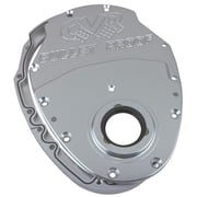 Cvr Performance SBC Billet Timing Cover 2-Piece - Clear Anodized