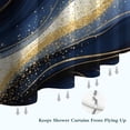 thumbnail image 6 of Blue White Gold Marble Pattern Shower Curtain 36"x72" ,Bathroom Decorative Shower Curtains Set with 12 Hooks,Modern Waterproof Washable Shower Curtain, 6 of 6