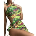 thumbnail image 6 of ZPAQI Female Cover Up Swimsuits Women Marble Print Triangle Bathing Suits Beachwear, 6 of 21