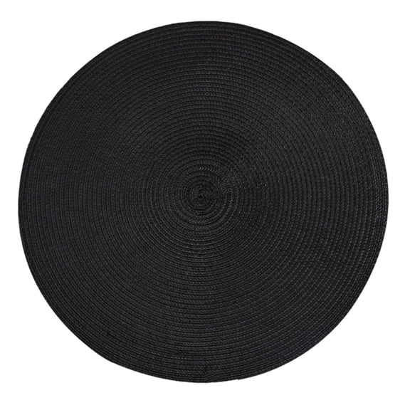 RUIG Round Woven Placemats, Boho Cotton Rope Braided Table Mats, 15 Inches Non Slip Heat Resistant Place Mats for Dining Room, Thick Hot Pads for Farmhouse Kitchen Table Decor