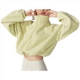 thumbnail image 2 of Chaqueta Corta de para Mujer con Dobladillo con Cordón Verde XL, 2 of 7