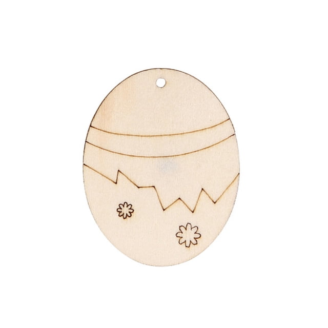 Bewildely Paquete de 10 colgantes de animales de árbol de puerta con ventana, rebanadas de madera, decoración colgante con cuerda de lino, decoración Kits de decoración para fiestas Huevo de raya Bewildely HA012580-01