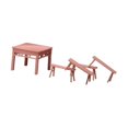 thumbnail image 2 of Juego de silla de escritorio para casa de muñecas, muebles en miniatura para dormitorio, sala de estar y cocina. Sin pintar, 2 of 9